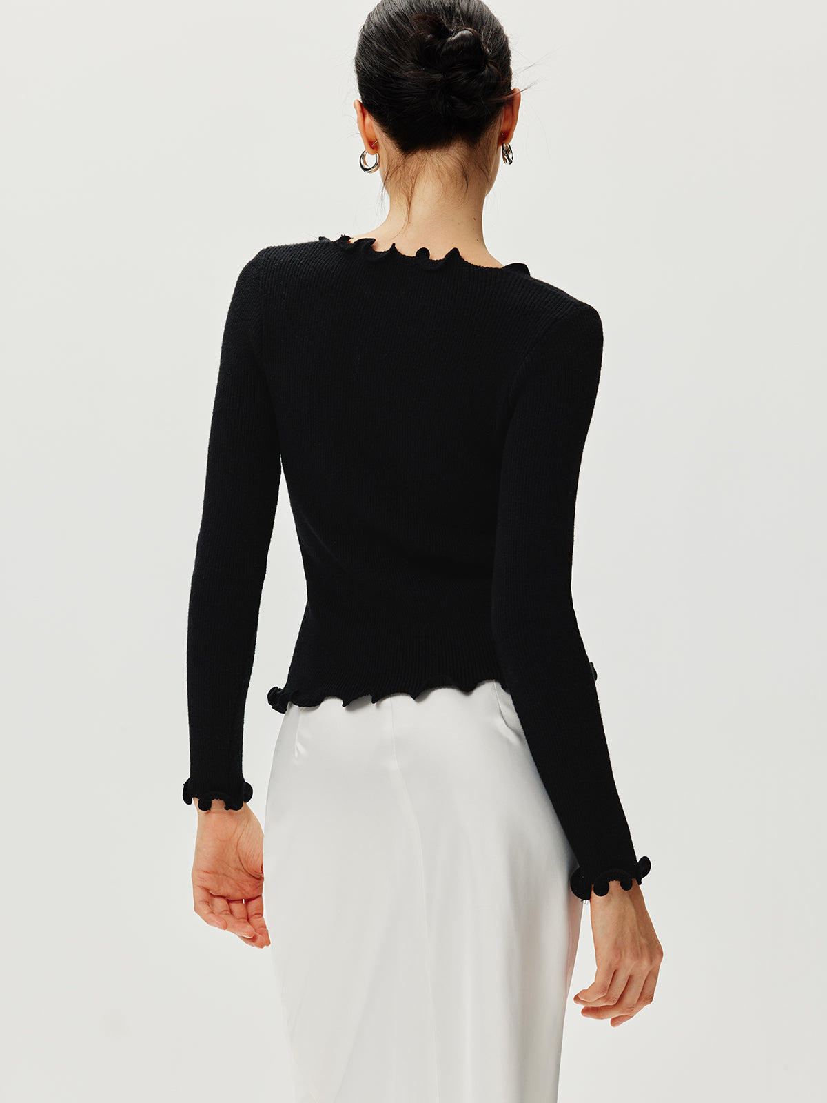 Cardigan Ajustado Con Cierre De Nudos Para Mujer | Ideal Para Superposición Y Uso Diario
