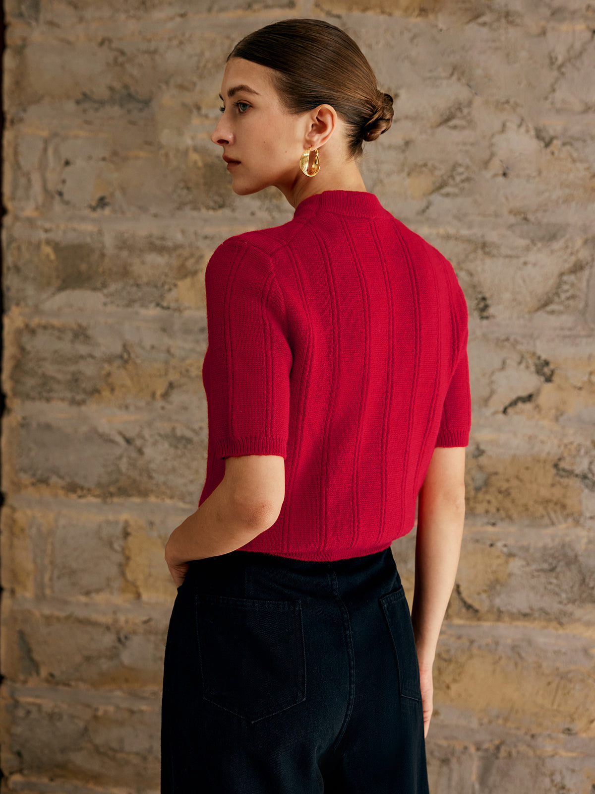 Jersey De Manga Corta Con Cuello Alto Y Corte Recto Para Adultos | Ideal Para Uso Profesional Y Diario
