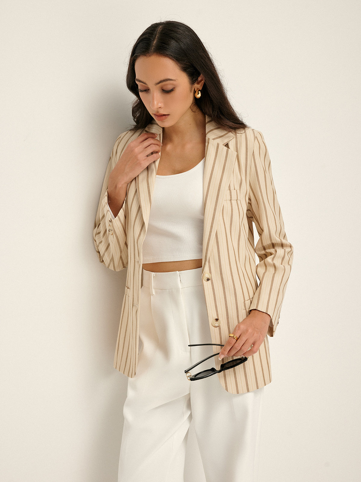 Blazer con Estampado y Corte Recto para Mujer | Ideal para Trabajo, Ocio y Desplazamientos