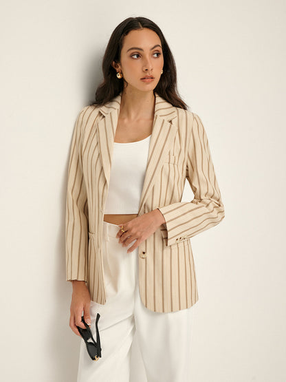 Blazer con Estampado y Corte Recto para Mujer | Ideal para Trabajo, Ocio y Desplazamientos