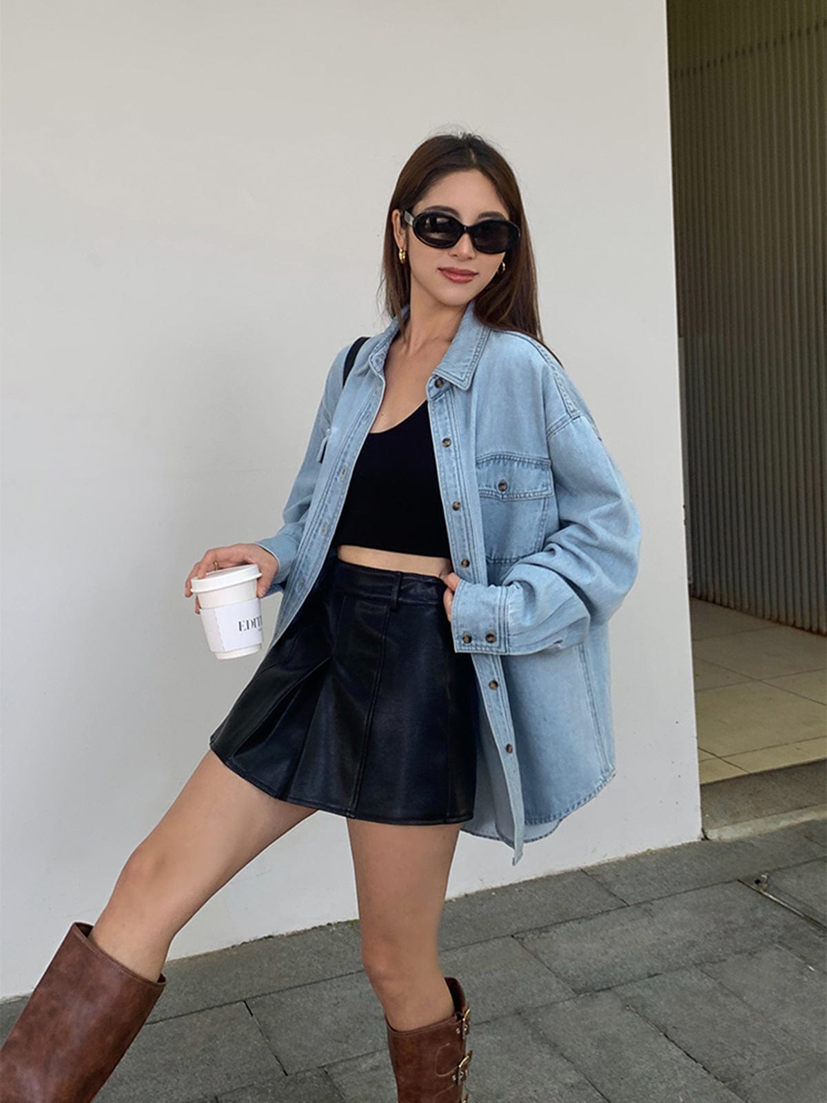 Blusa Oversize Con Bolsillos Frontales Para Mujer | Ideal Para Uso Diario