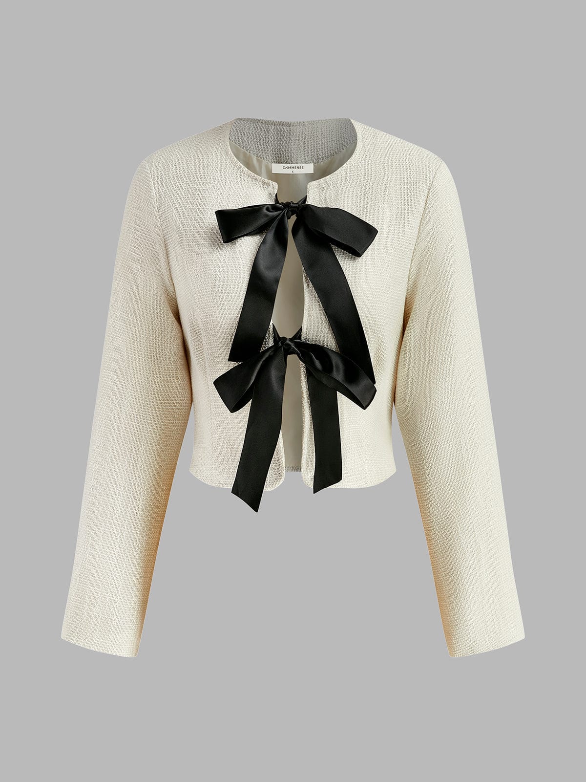Blazer Abierto con Nudos Decorativos y Corte Estructurado para Personas Adultas | Ideal para Uso Profesional o Formal