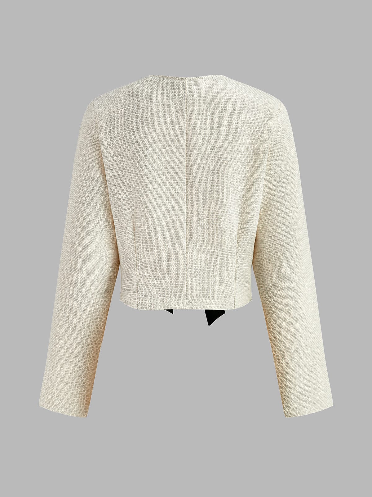 Blazer Abierto con Nudos Decorativos y Corte Estructurado para Personas Adultas | Ideal para Uso Profesional o Formal