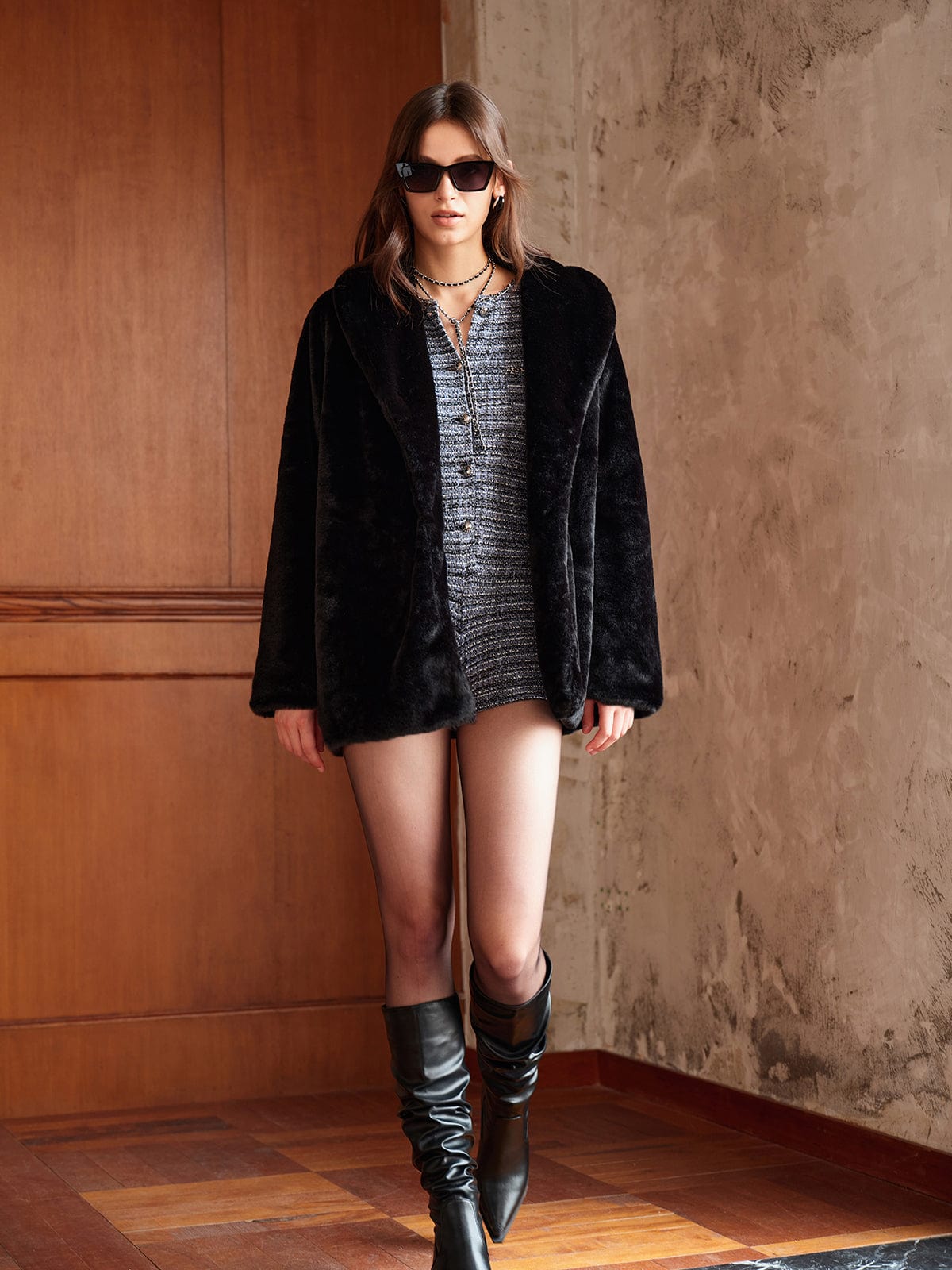 Chaqueta Larga con Diseño Liso y Corte Amplio para Mujer | Ideal para Invierno