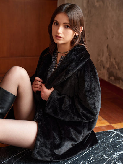 Abrigo Largo De Temporada Fría Con Corte Holgado Para Mujer | Ideal Para Invierno