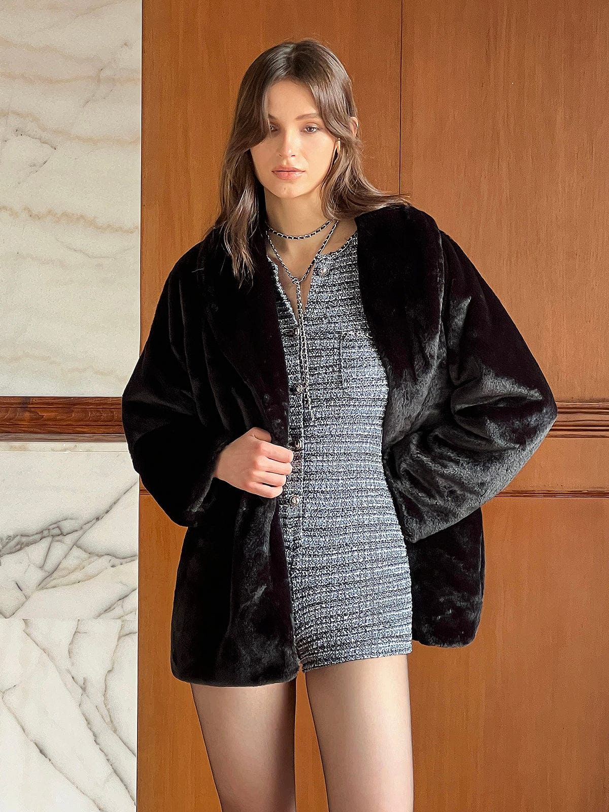 Abrigo Largo De Temporada Fría Con Corte Holgado Para Mujer | Ideal Para Invierno