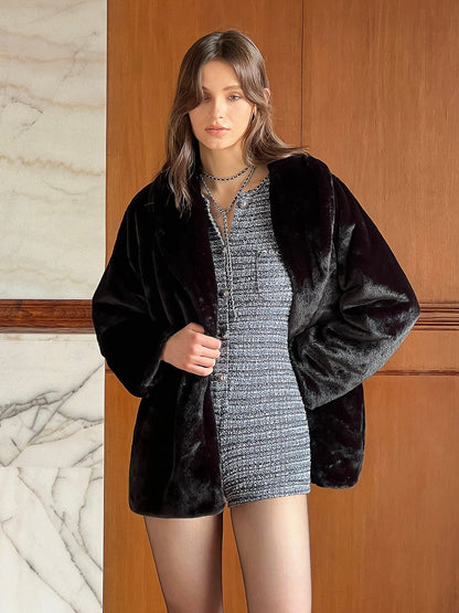 Abrigo Largo De Temporada Fría Con Corte Holgado Para Mujer | Ideal Para Invierno