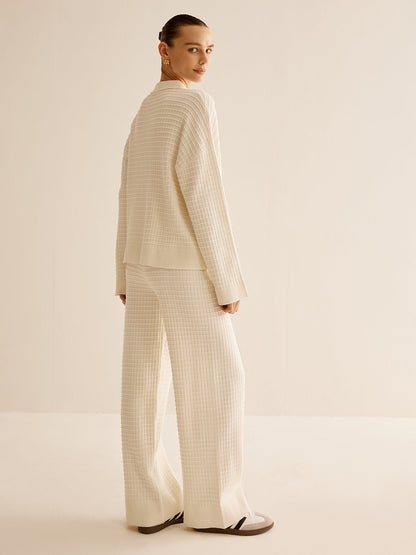 Conjunto De Dos Piezas Con Camisa Abotonada Y Pantalón Amplio Para Adultos | Ideal Para Uso Diario Y Salidas Informales