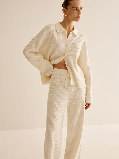Conjunto De Dos Piezas Con Camisa Abotonada Y Pantalón Amplio Para Adultos | Ideal Para Uso Diario Y Salidas Informales