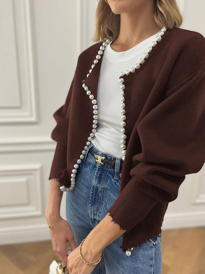 Cárdigan de Corte Estándar con Cuello Abierto para Mujer | Ideal para Uso Diario en Mi-Temporada