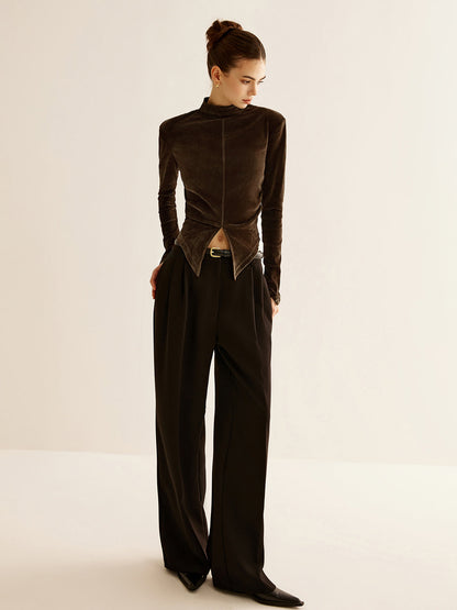 Top con Cuello Alto y Abertura Geométrica para Mujer | Ideal para Uso Diario y Ocasiones Formales