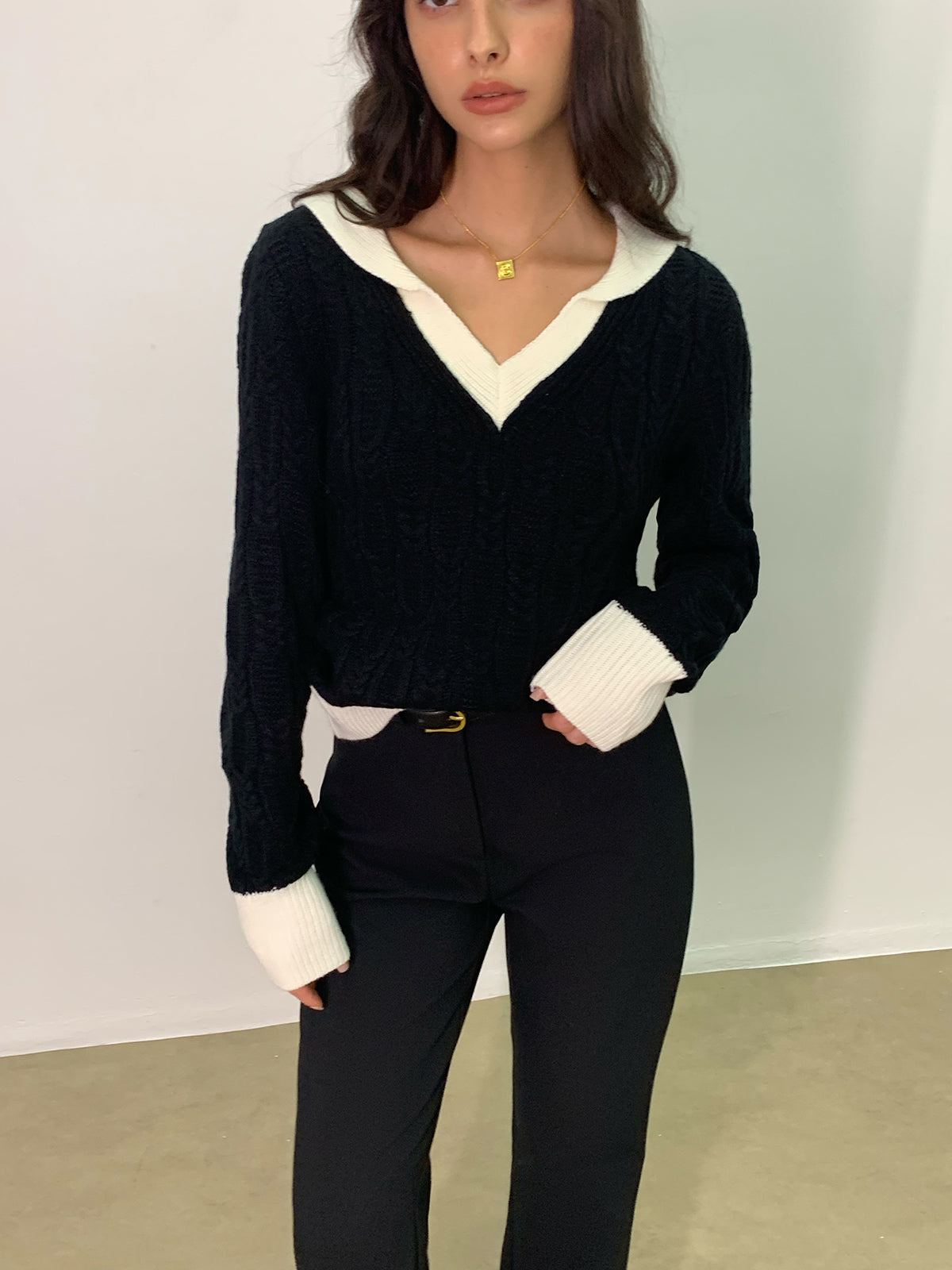 Jersey De Manga Larga Con Cuello En V Para Mujer | Ideal Para Uso Diario Y Superposición