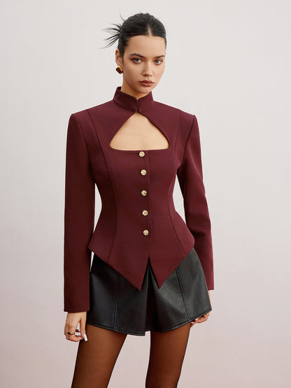 Blazer con Corte Ajustado y Hombreras Integradas para Personas Adultas | Ideal para Uso Profesional y Diario