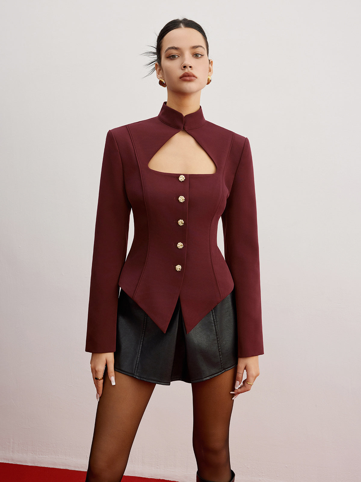 Blazer con Corte Ajustado y Hombreras Integradas para Personas Adultas | Ideal para Uso Profesional y Diario