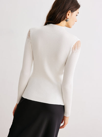Top Con Cuello Alto Y Detalles Decorativos Para Mujer | Ideal Para Ocasiones Especiales
