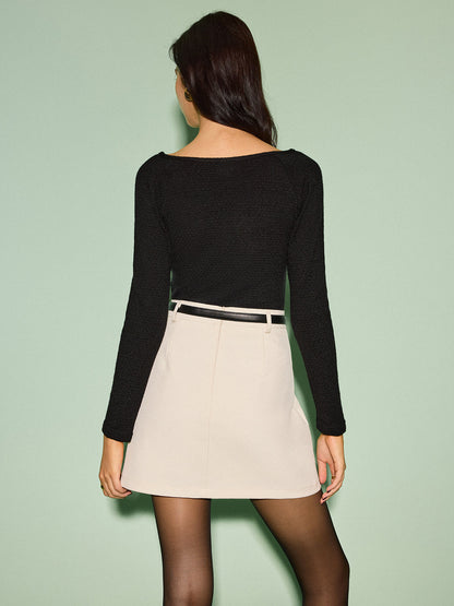 Jersey Ajustado con Detalle de Lazo para Mujer | Ideal para Ocasiones Formales o Uso Diario