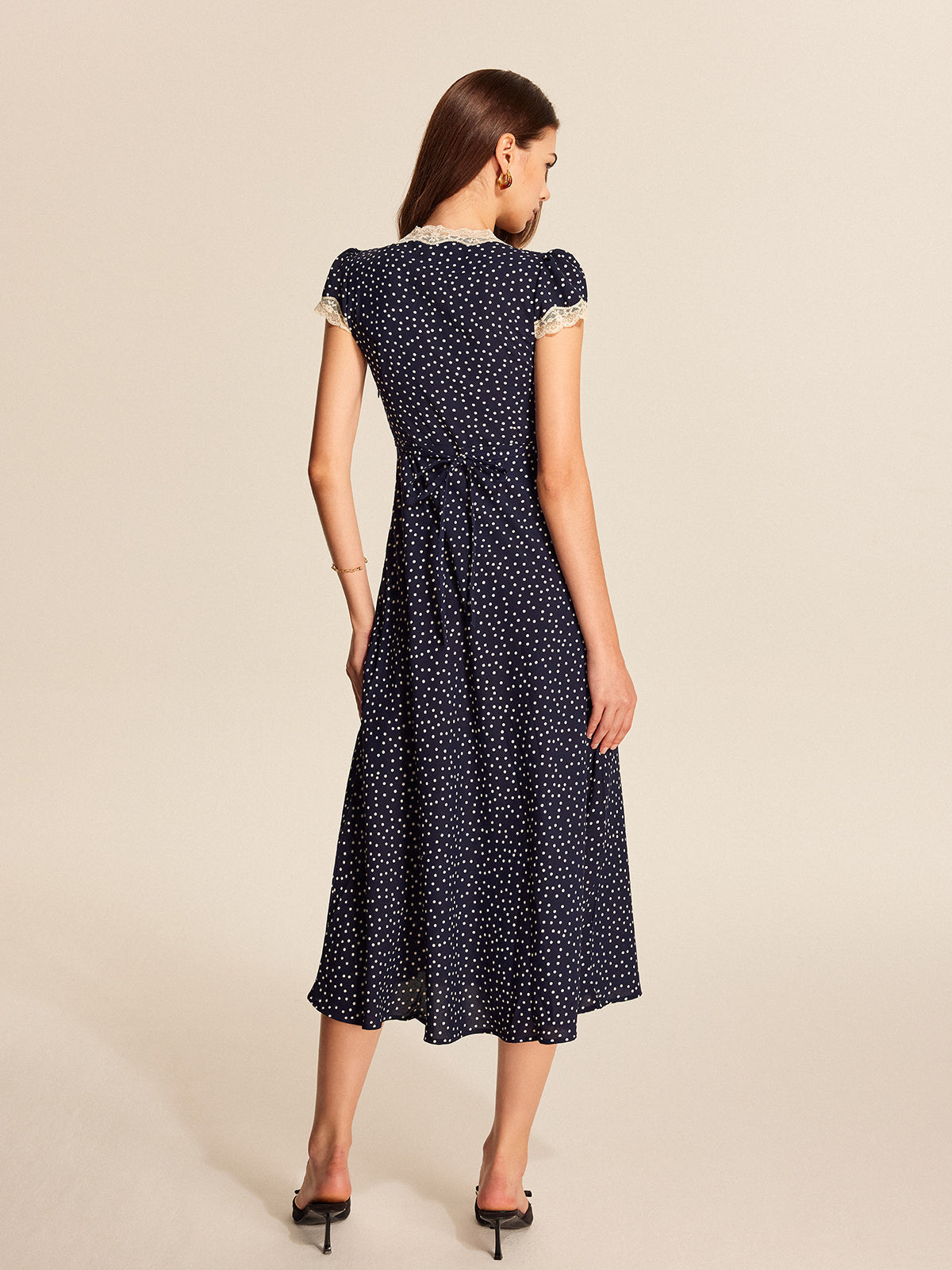 Vestido Midi con Estampado de Lunares para Mujer | Ideal para Salidas de Verano y Citas de Día