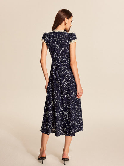 Vestido Midi con Estampado de Lunares para Mujer | Ideal para Salidas de Verano y Citas de Día