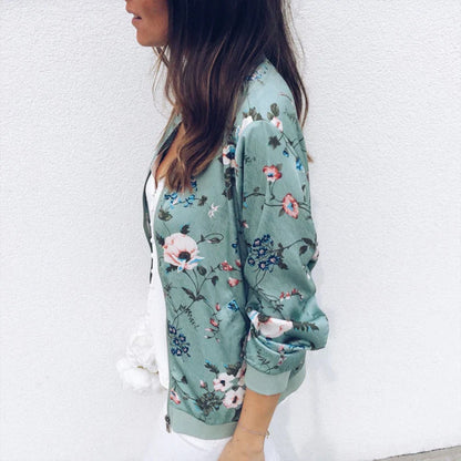 Cazadora Bomber Con Estampado Floral Para Mujer | Ideal Para Uso Diario Y Contextos Informales