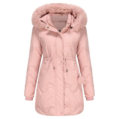 Abrigo De Invierno Acolchado Con Cuello Voluminoso Para Mujer | Ideal Para Temporada Fría