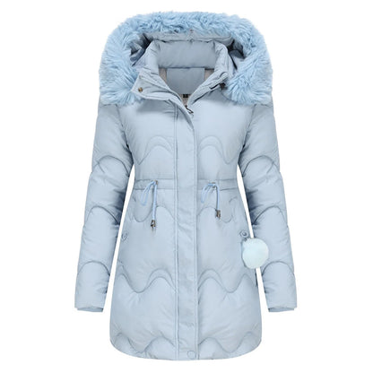 Abrigo De Invierno Acolchado Con Cuello Voluminoso Para Mujer | Ideal Para Temporada Fría
