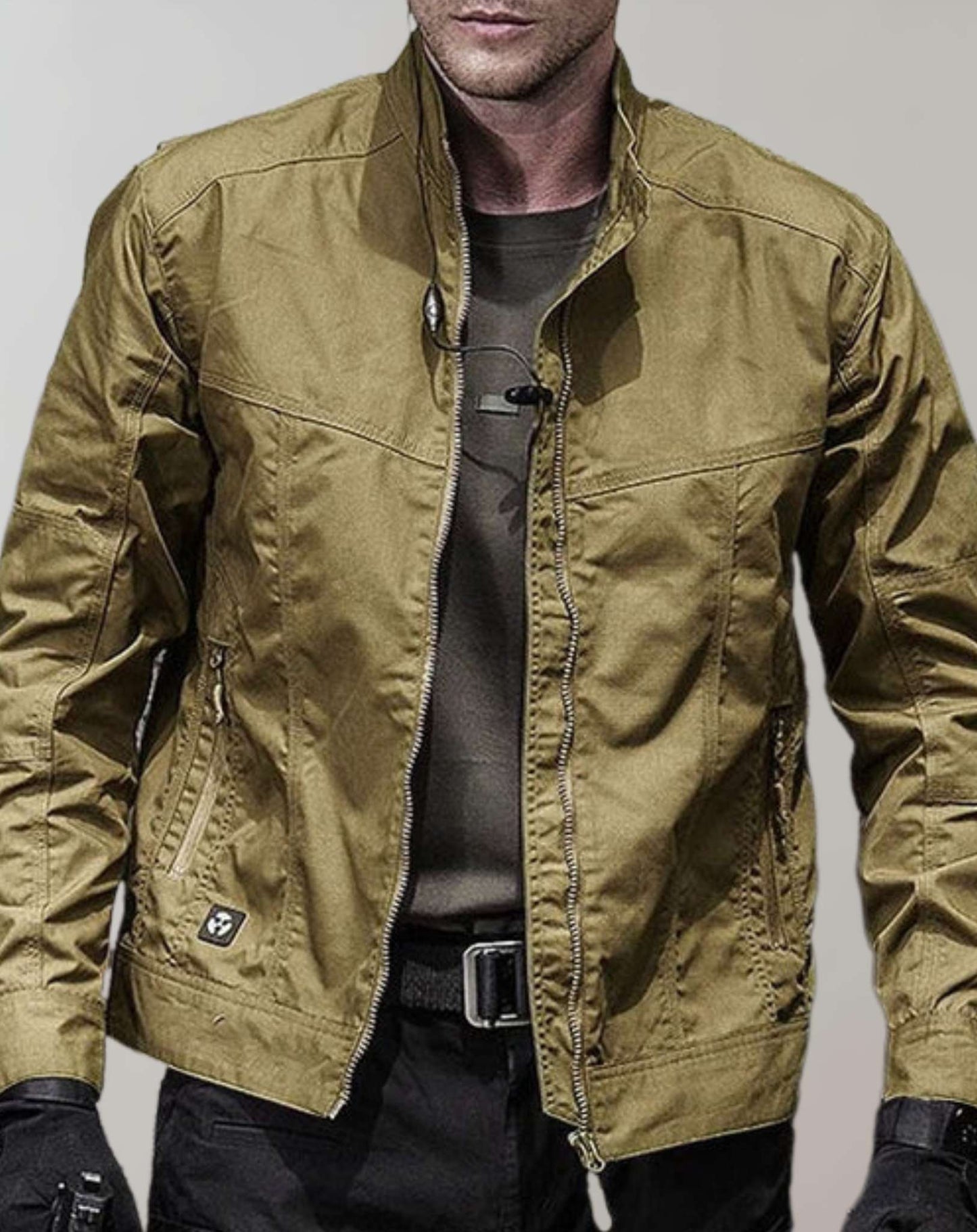 Chaqueta De Verano Con Cierre De Botones Frontales Y Corte Recto Para Hombres | Ideal Para Uso Diario En Verano