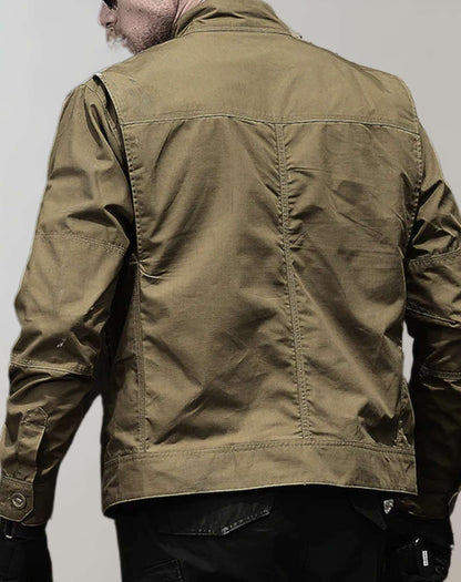 Chaqueta De Verano Con Cierre De Botones Frontales Y Corte Recto Para Hombres | Ideal Para Uso Diario En Verano