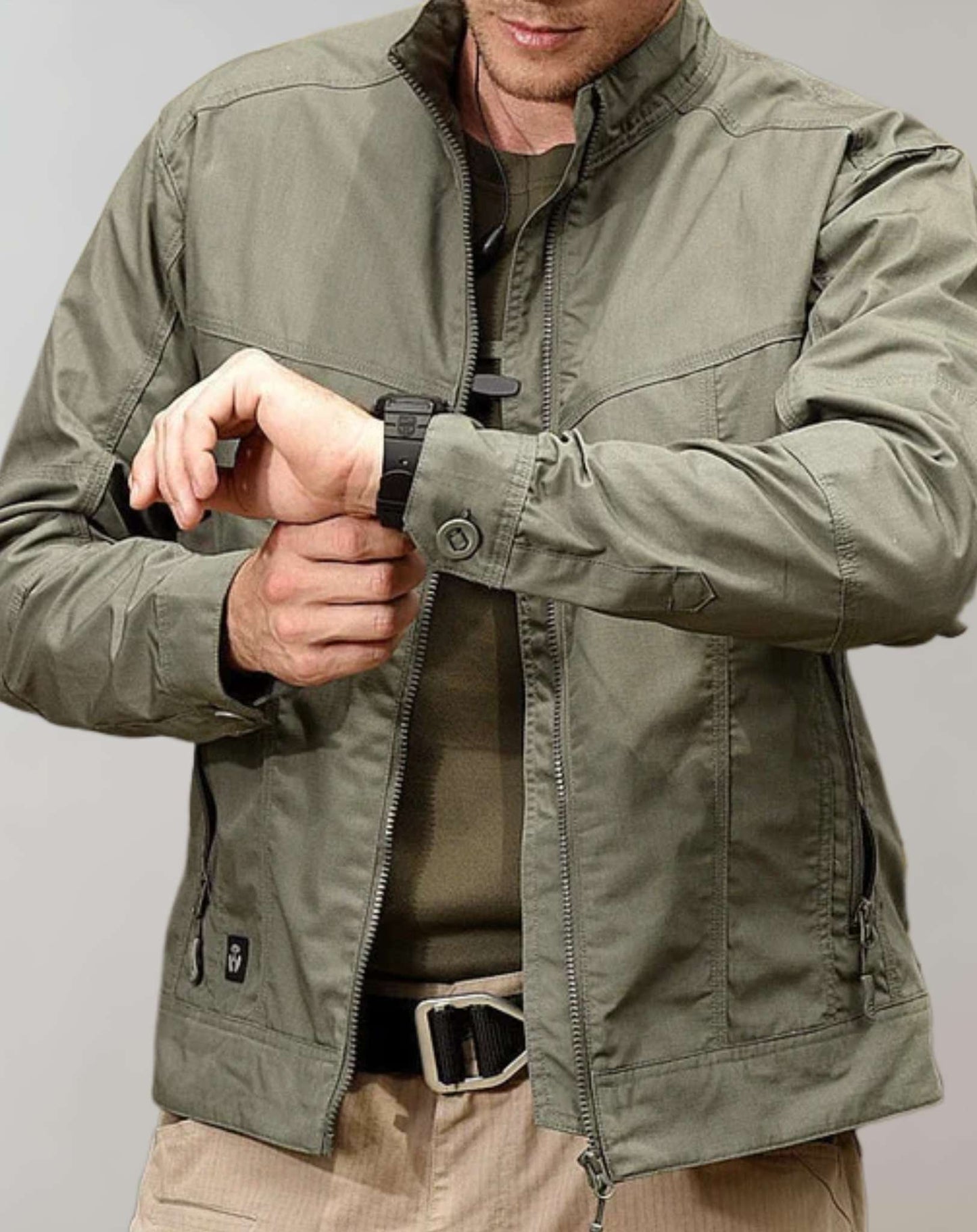 Chaqueta De Verano Con Cierre De Botones Frontales Y Corte Recto Para Hombres | Ideal Para Uso Diario En Verano