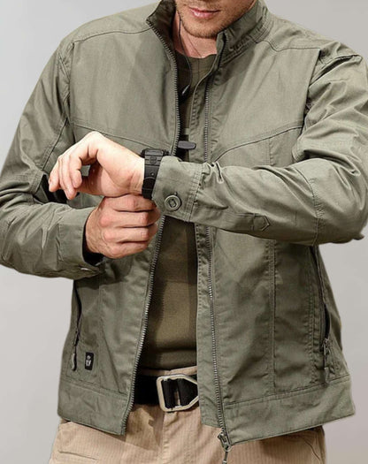 Chaqueta De Verano Con Cierre De Botones Frontales Y Corte Recto Para Hombres | Ideal Para Uso Diario En Verano