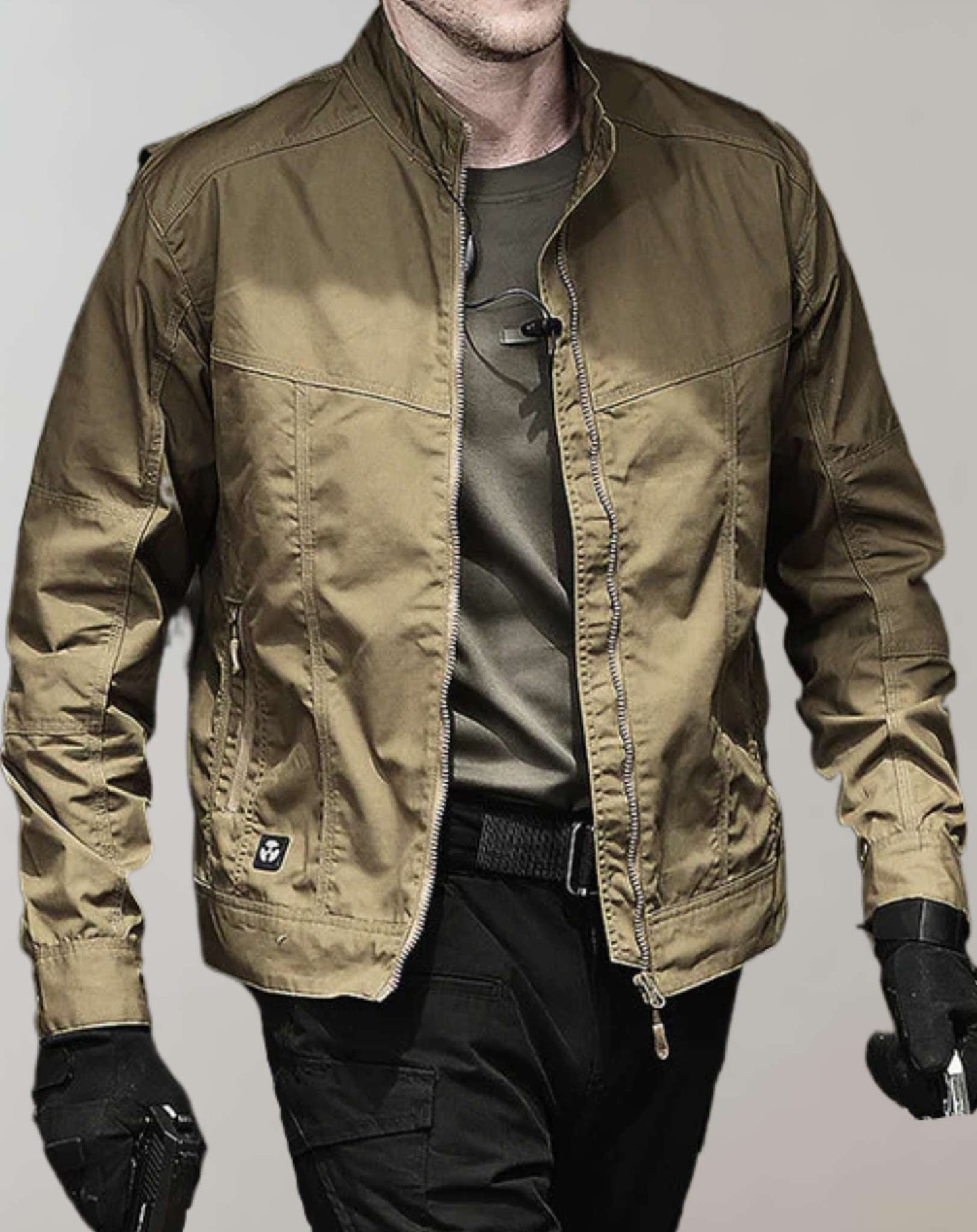 Chaqueta De Verano Con Cierre De Botones Frontales Y Corte Recto Para Hombres | Ideal Para Uso Diario En Verano