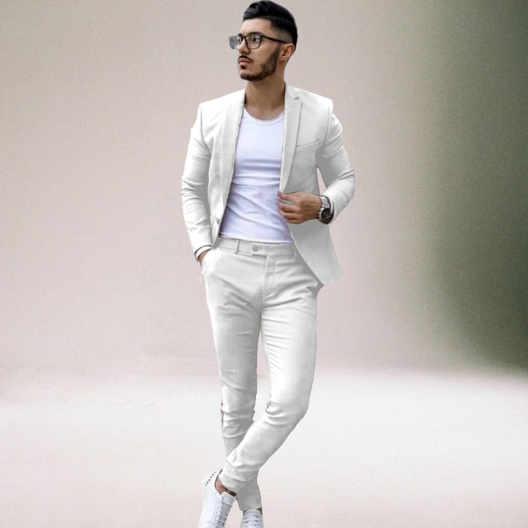 Conjunto de Blazer y Pantalón Slim para Hombre | Ideal para Ocasiones Formales y Uso Diario