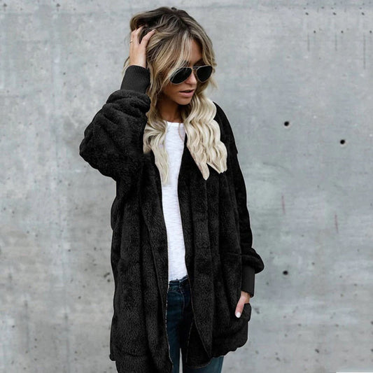 Chaqueta con Capucha y Forro Interior para Mujer | Ideal para Otoño e Invierno