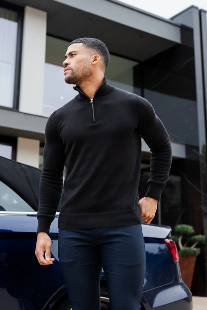 Jersey Con Cuello Alto Y Cremallera Para Hombre | Ideal Para Uso Diario Y Profesional