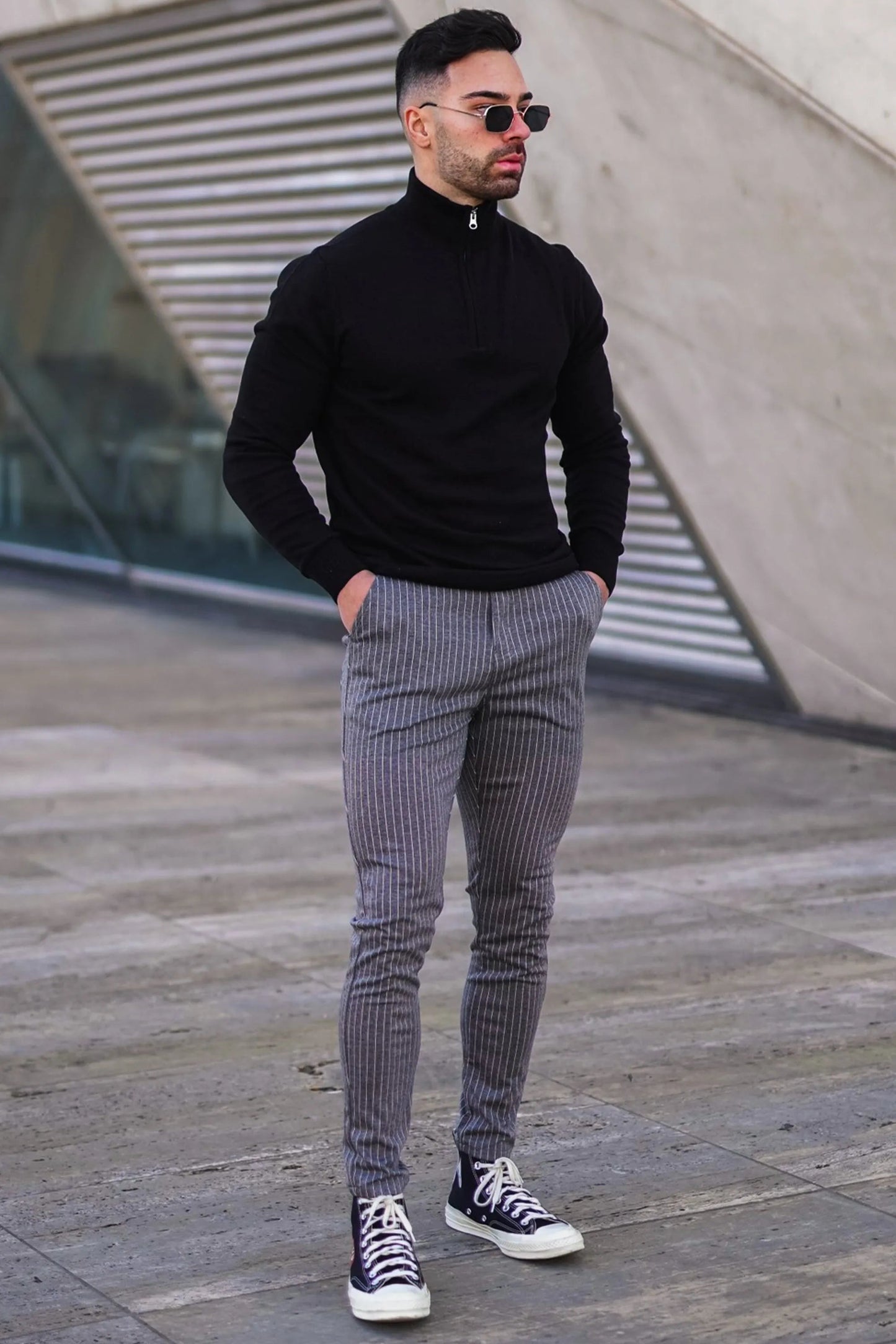 Jersey Con Cuello Alto Y Cremallera Para Hombre | Ideal Para Uso Diario Y Profesional