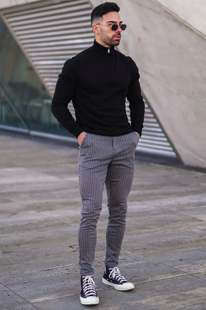 Jersey Con Cuello Alto Y Cremallera Para Hombre | Ideal Para Uso Diario Y Profesional