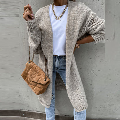 Cárdigan Largo con Corte Recto para Mujer | Ideal para el Invierno