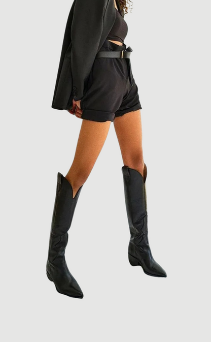 Botas De Estilo Western Con Diseño Estructurado Para Mujer | Ideal Para Uso Diario
