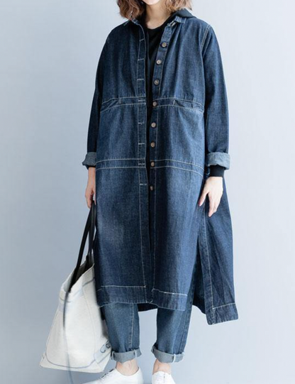 Chaqueta Larga de Diseño Liso para Mujer | Ideal para Otoño e Invierno