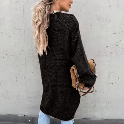Cárdigan Largo con Corte Recto para Mujer | Ideal para el Invierno