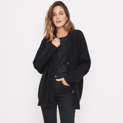 Cárdigan Oversize con Abertura Frontal para Mujer | Ideal para Días Frescos o Uso en Casa