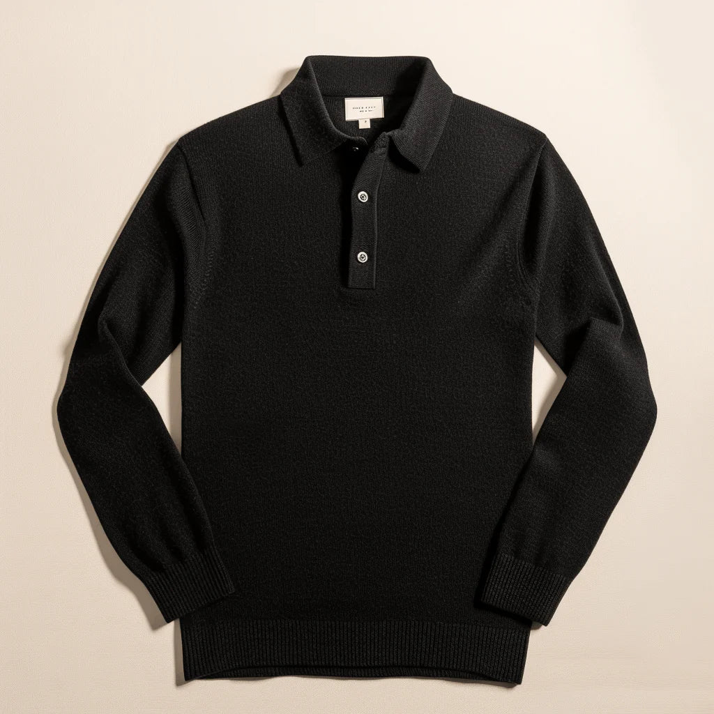 Jersey De Manga Larga Con Cuello Polo Para Hombre | Ideal Para Uso Diario Y Ocasional
