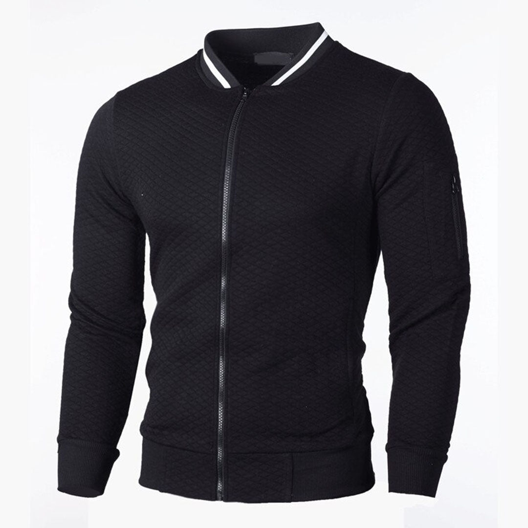 Chaqueta Acolchada Slim Fit Con Cremallera Frontal Para Hombre | Ideal Para Entretiempo Y Uso Diario