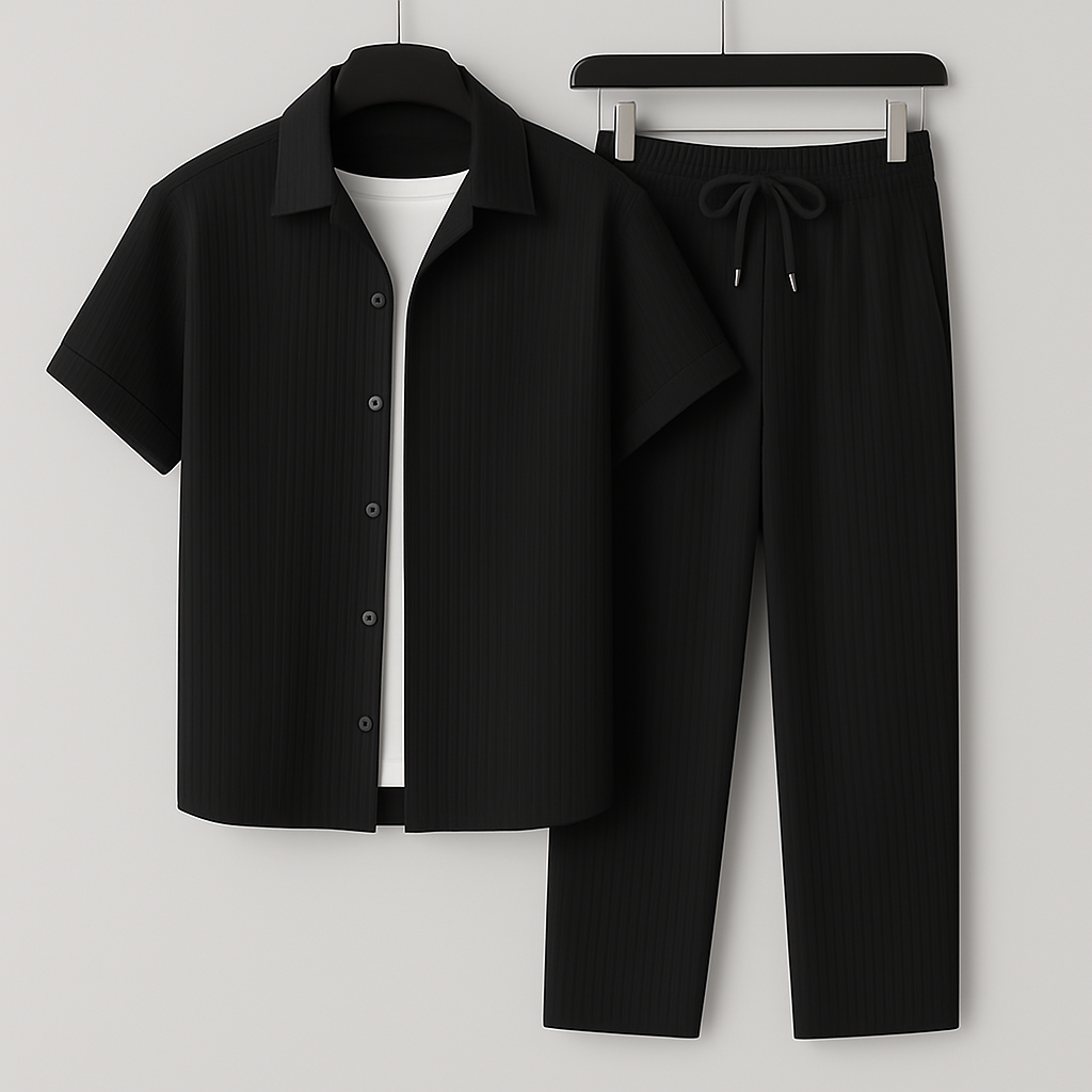 Conjunto de Dos Piezas con Corte Amplio y Cintura Ajustable para Mujer | Ideal para Uso Diario
