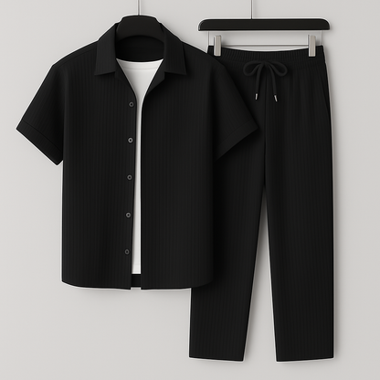 Conjunto de Dos Piezas con Corte Amplio y Cintura Ajustable para Mujer | Ideal para Uso Diario