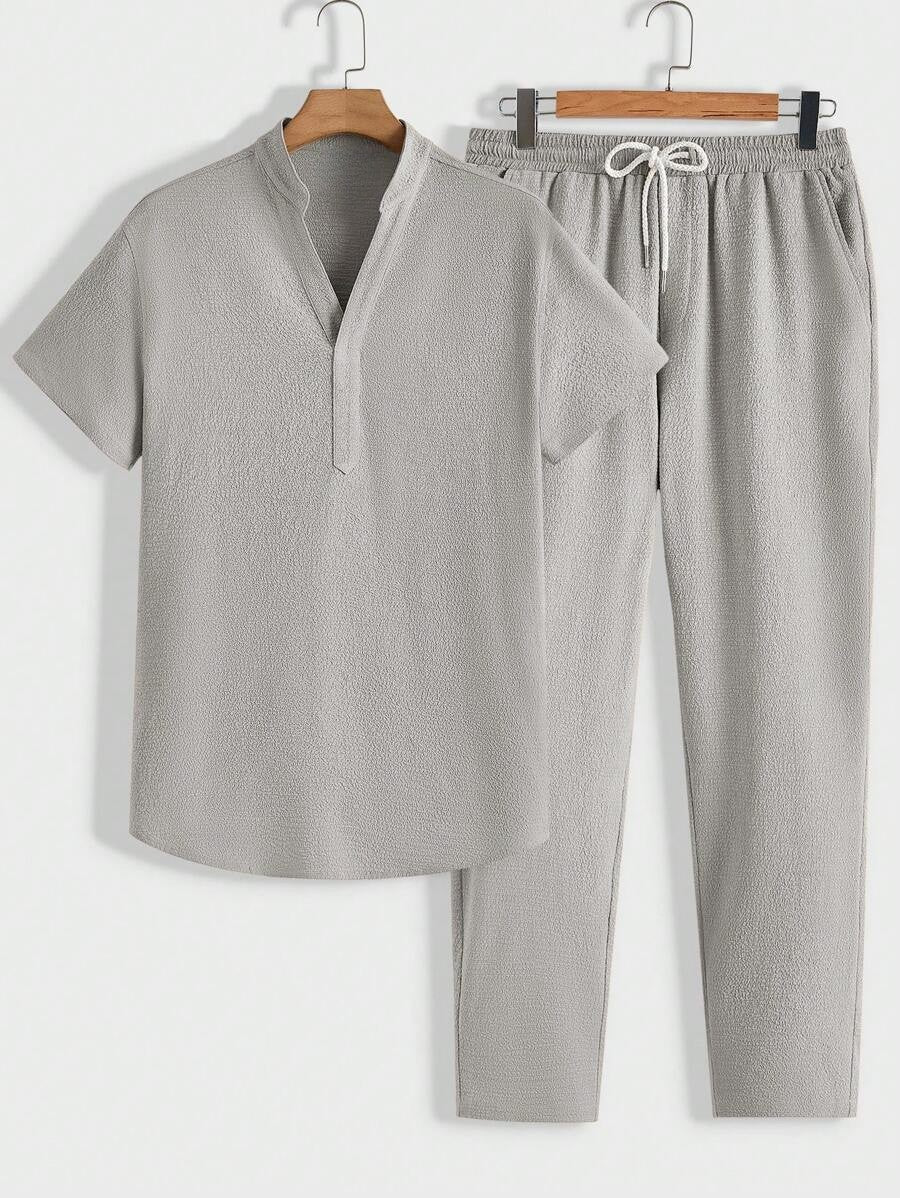 Conjunto De Ropa Dos Piezas Con Cuello Alto Y Pantalón Ajustado Para Adultos | Ideal Para Uso Diario