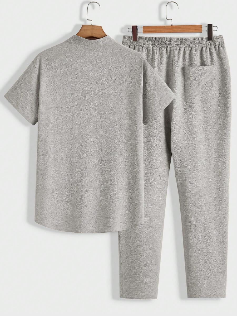 Conjunto De Ropa Dos Piezas Con Cuello Alto Y Pantalón Ajustado Para Adultos | Ideal Para Uso Diario