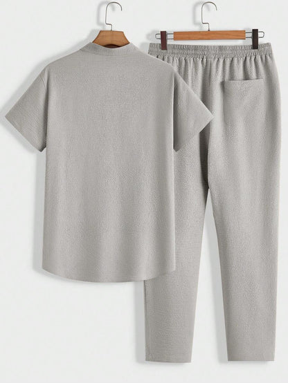 Conjunto De Ropa Dos Piezas Con Cuello Alto Y Pantalón Ajustado Para Adultos | Ideal Para Uso Diario