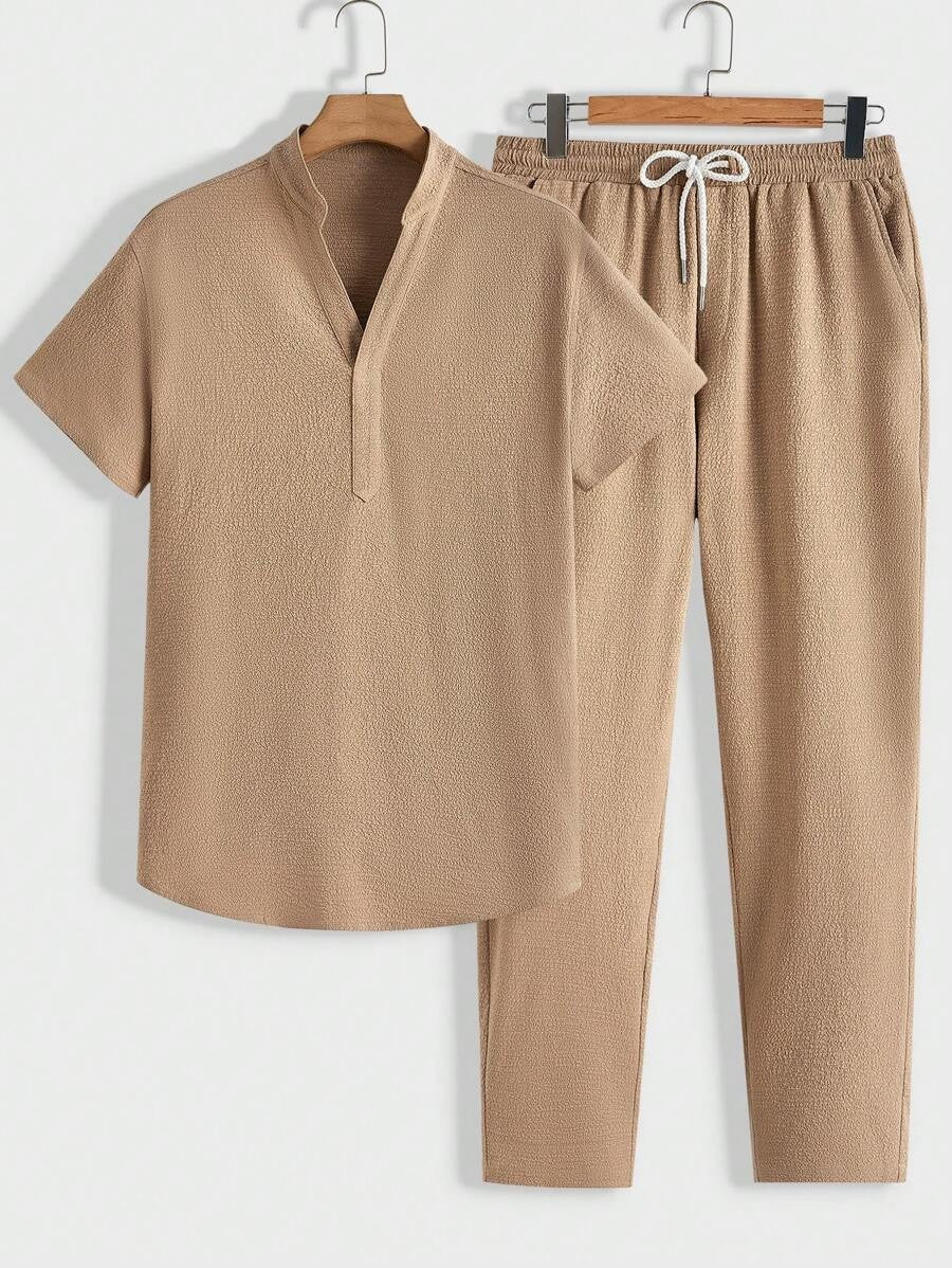 Conjunto De Ropa Dos Piezas Con Cuello Alto Y Pantalón Ajustado Para Adultos | Ideal Para Uso Diario