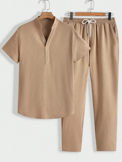 Conjunto De Ropa Dos Piezas Con Cuello Alto Y Pantalón Ajustado Para Adultos | Ideal Para Uso Diario