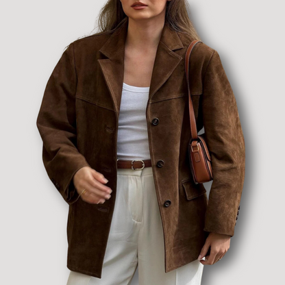 Abrigo Largo Oversize Con Solapa Y Bolsillos Para Mujer | Ideal Para Entretiempo
